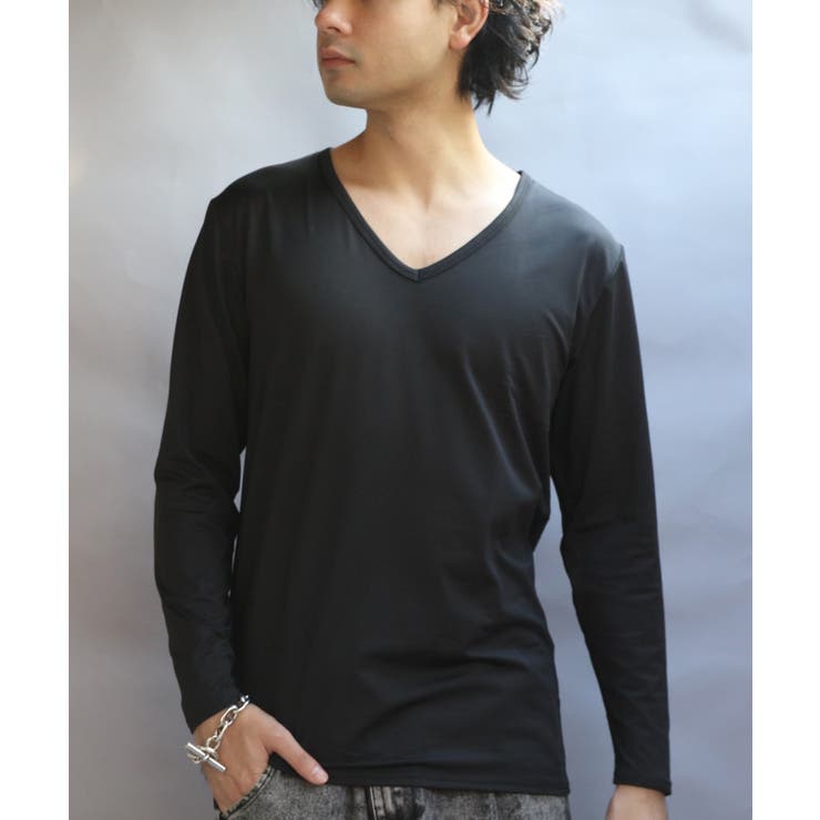 ストレッチVネックロンT メンズ Ｔシャツ ロング 裏起毛  | 8（eight）  | 詳細画像10 