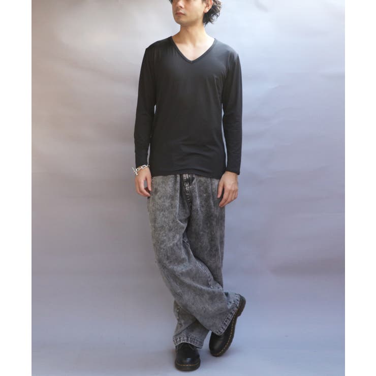 ストレッチVネックロンT メンズ Ｔシャツ ロング 裏起毛  | 8（eight）  | 詳細画像13 
