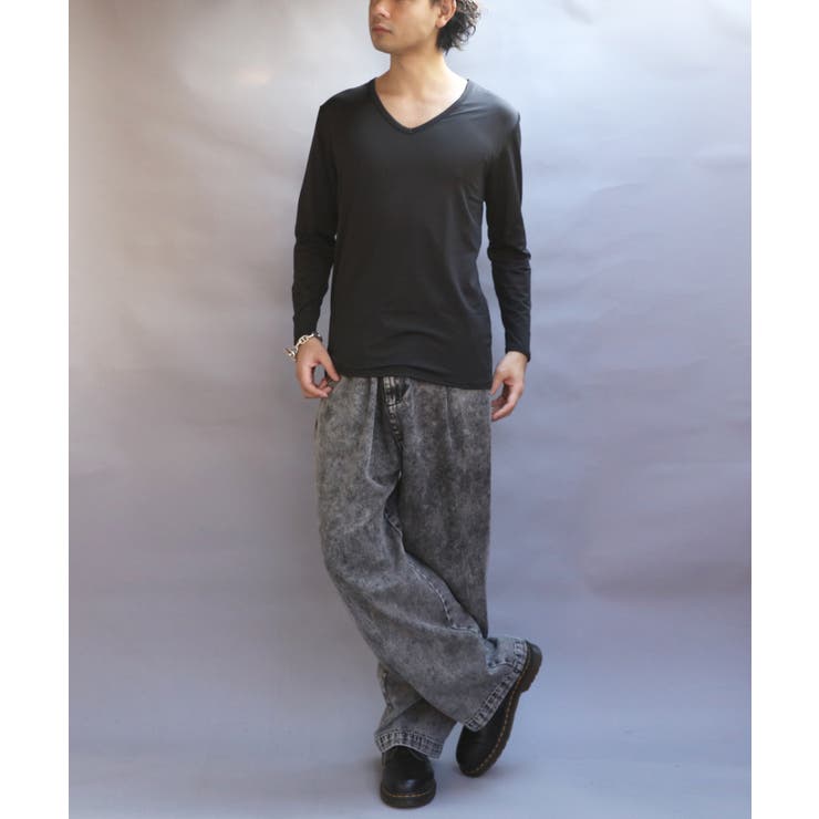 ストレッチVネックロンT メンズ Ｔシャツ ロング 裏起毛  | 8（eight）  | 詳細画像14 
