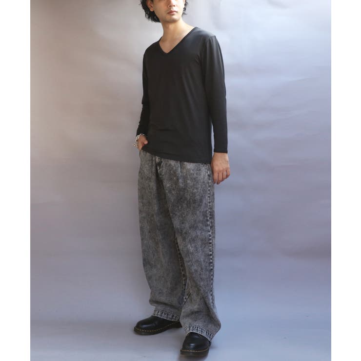 ストレッチVネックロンT メンズ Ｔシャツ ロング 裏起毛  | 8（eight）  | 詳細画像17 