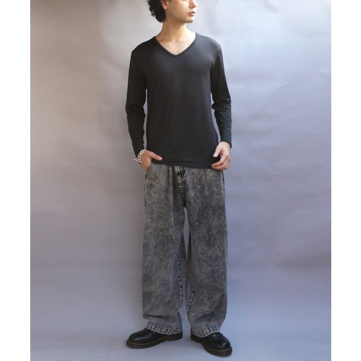 ストレッチVネックロンT メンズ Ｔシャツ ロング 裏起毛  | 8（eight）  | 詳細画像18 