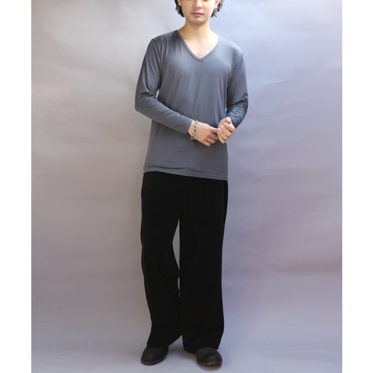 ストレッチVネックロンT メンズ Ｔシャツ ロング 裏起毛  | 8（eight）  | 詳細画像22 