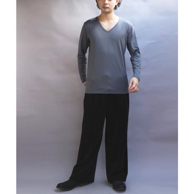 ストレッチVネックロンT メンズ Ｔシャツ ロング 裏起毛  | 8（eight）  | 詳細画像23 