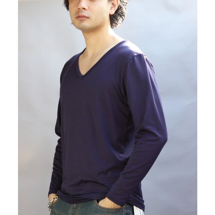 ストレッチVネックロンT メンズ Ｔシャツ ロング 裏起毛  | 8（eight）  | 詳細画像28 