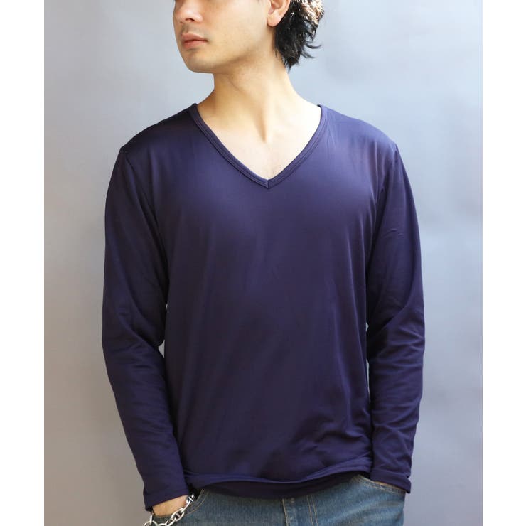 ストレッチVネックロンT メンズ Ｔシャツ ロング 裏起毛  | 8（eight）  | 詳細画像29 