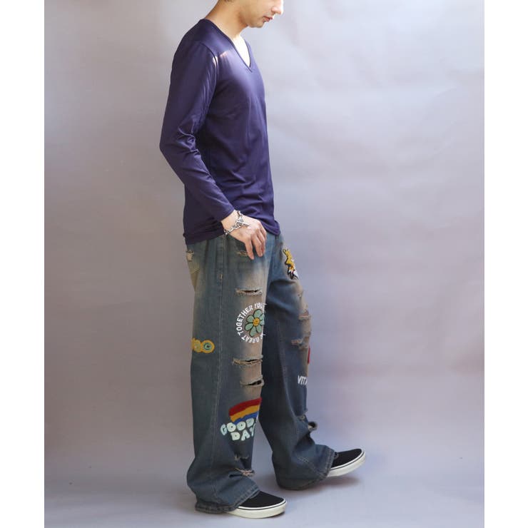 ストレッチVネックロンT メンズ Ｔシャツ ロング 裏起毛  | 8（eight）  | 詳細画像30 