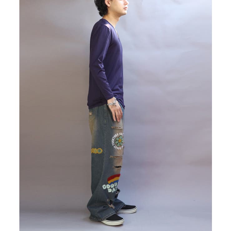 ストレッチVネックロンT メンズ Ｔシャツ ロング 裏起毛  | 8（eight）  | 詳細画像36 