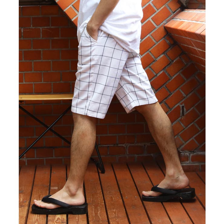 ホワイトウィンドウペン | 総柄ショートパンツ メンズ ハーフパンツ カツラギ チェック | 8（eight） 