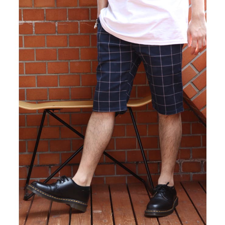 ネイビーウィンドウペン | 総柄ショートパンツ メンズ ハーフパンツ カツラギ チェック | 8（eight） 