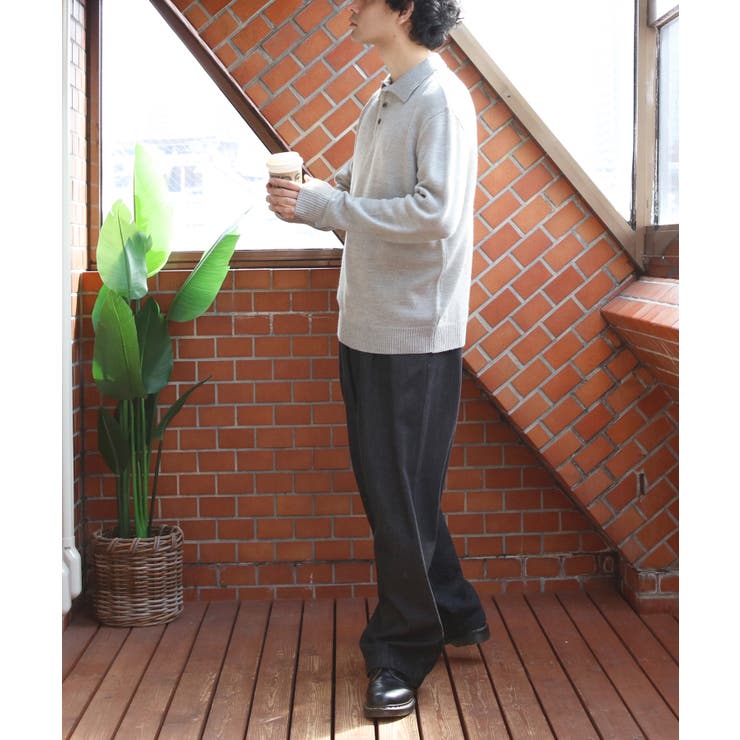 カシミヤタッチポロシャツ メンズ ニットセーター ニット インナー  | 8（eight）  | 詳細画像34 