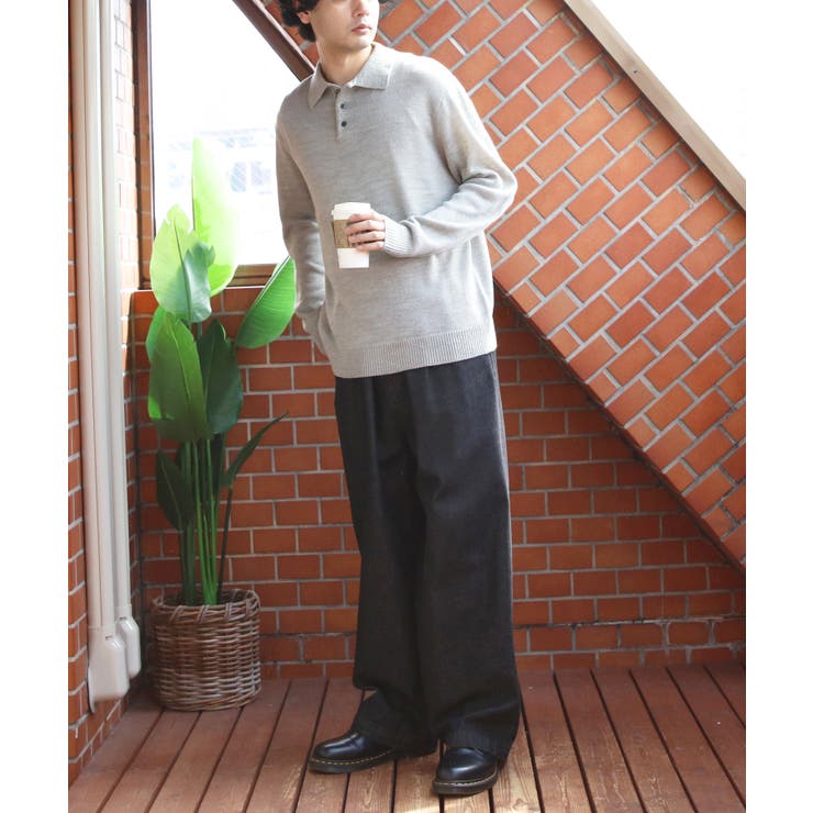 カシミヤタッチポロシャツ メンズ ニットセーター ニット インナー  | 8（eight）  | 詳細画像35 