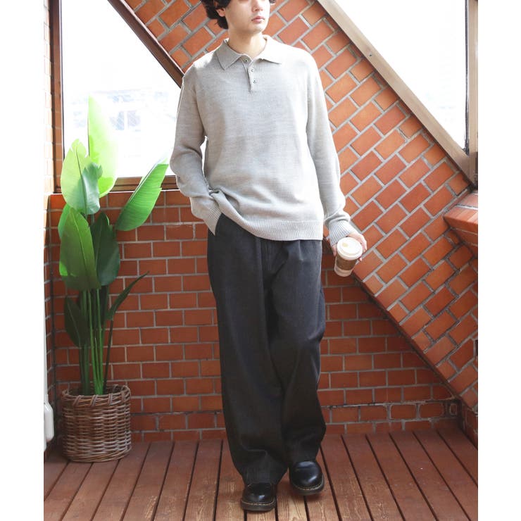 カシミヤタッチポロシャツ メンズ ニットセーター ニット インナー  | 8（eight）  | 詳細画像37 