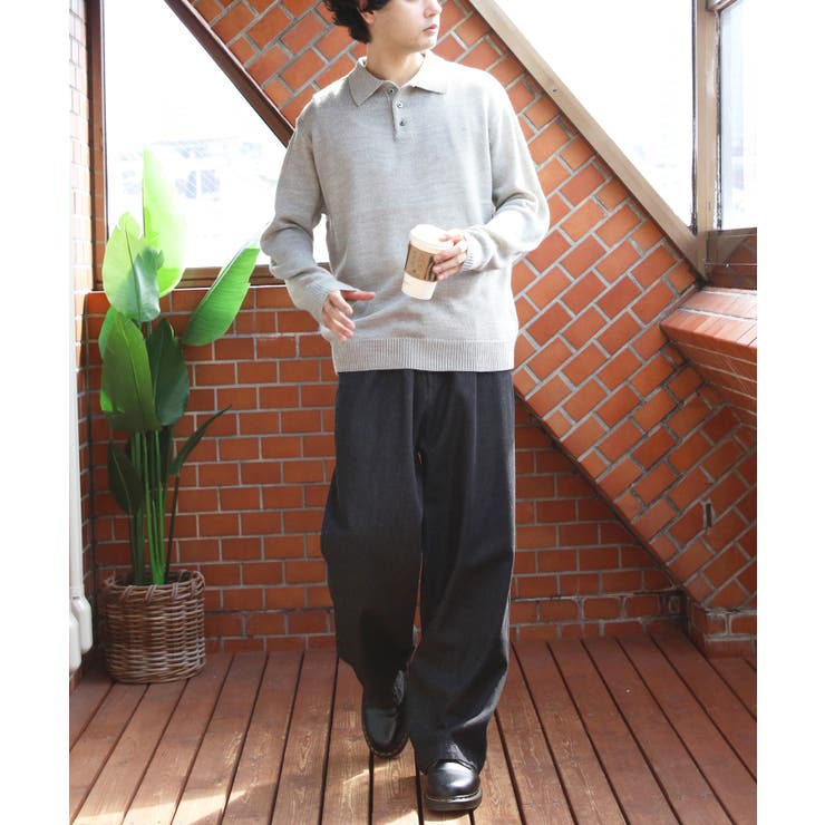 カシミヤタッチポロシャツ メンズ ニットセーター ニット インナー  | 8（eight）  | 詳細画像38 