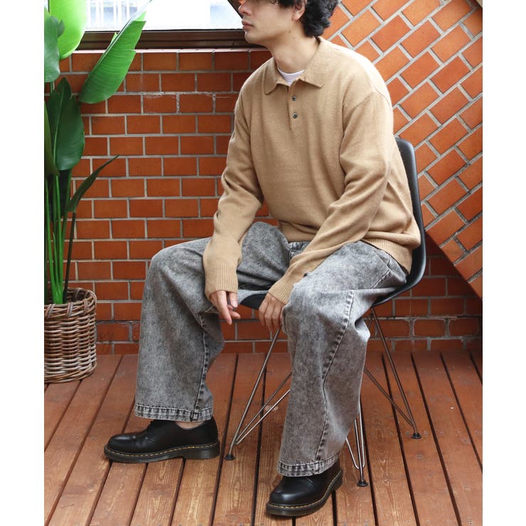 カシミヤタッチポロシャツ メンズ ニットセーター ニット インナー  | 8（eight）  | 詳細画像46 