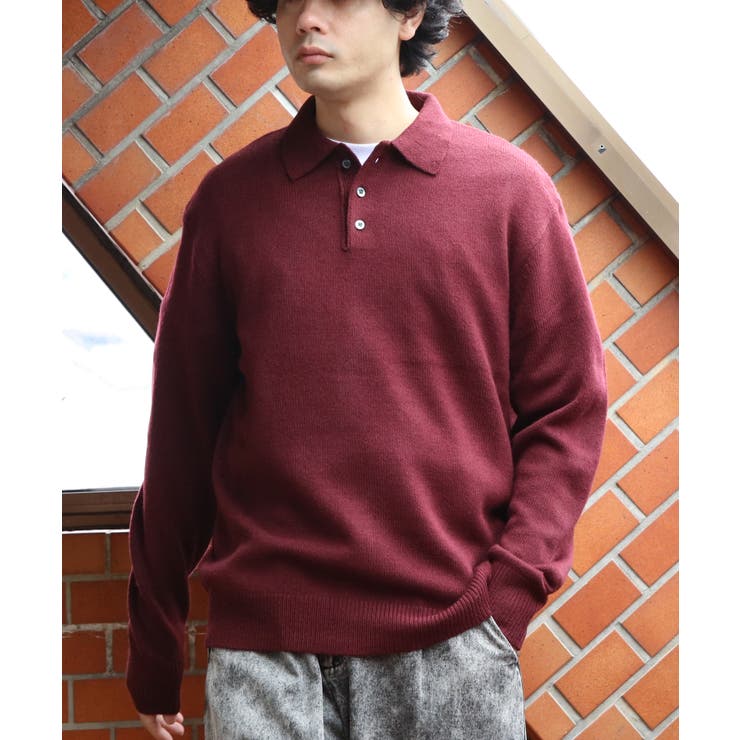 カシミヤタッチポロシャツ メンズ ニットセーター ニット インナー  | 8（eight）  | 詳細画像71 