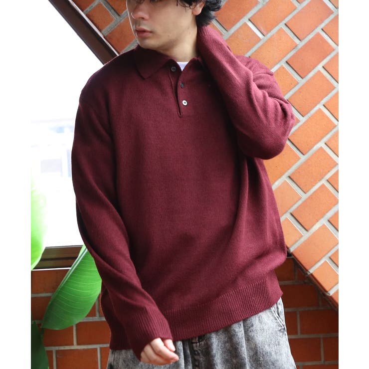 カシミヤタッチポロシャツ メンズ ニットセーター ニット インナー  | 8（eight）  | 詳細画像73 