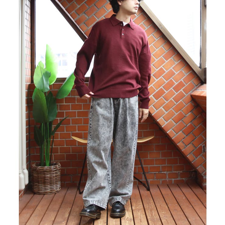 カシミヤタッチポロシャツ メンズ ニットセーター ニット インナー  | 8（eight）  | 詳細画像75 