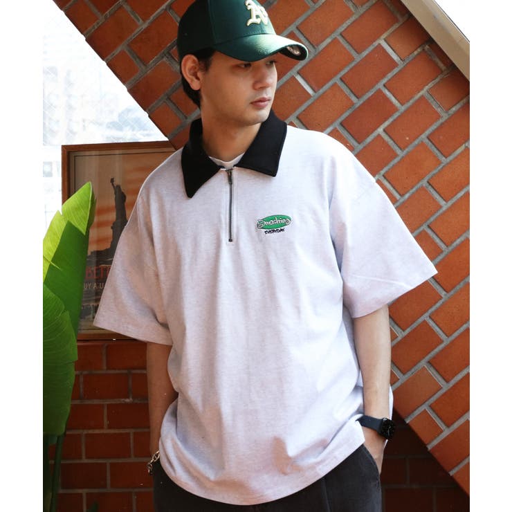 ポロシャツ メンズ ハーフジップ[品番：EH000006004]｜8（eight