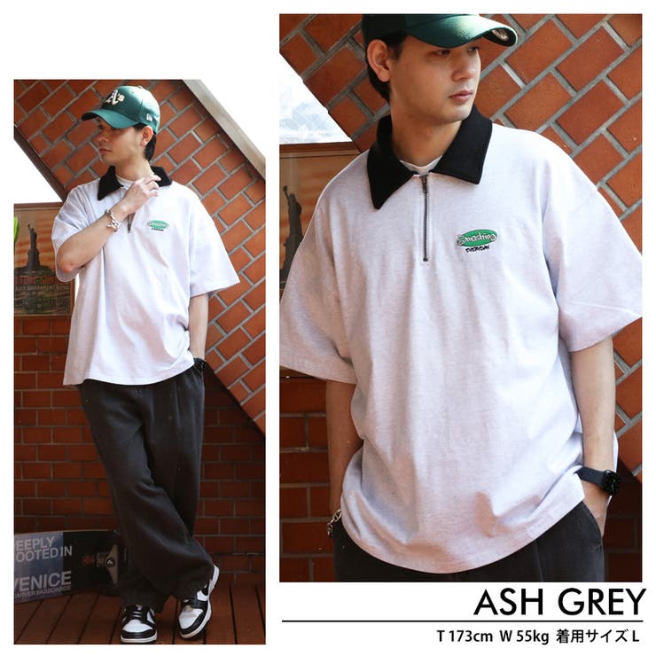 ポロシャツ メンズ ハーフジップ[品番：EH000006004]｜8（eight