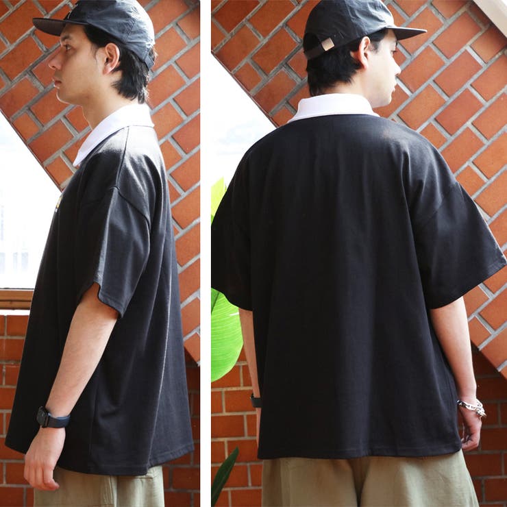 ポロシャツ メンズ ハーフジップ[品番：EH000006004]｜8（eight