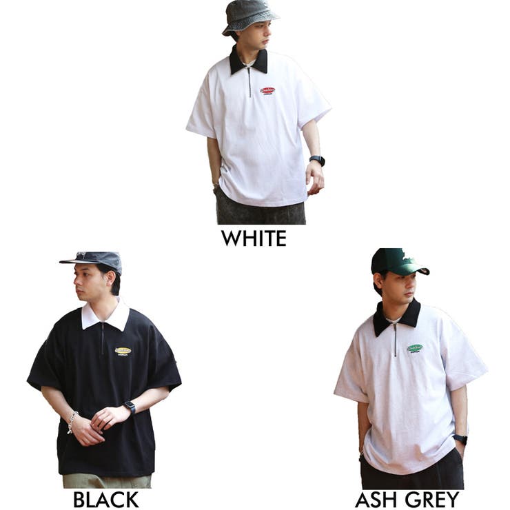 ポロシャツ メンズ ハーフジップ[品番：EH000006004]｜8（eight