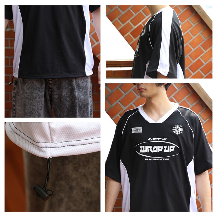 サルセーション ブルータイダイ VネックTシャツ Mサイズ 門倉太久斗/22世紀ジェダイ slash shirt blue / TXA-TENGA by