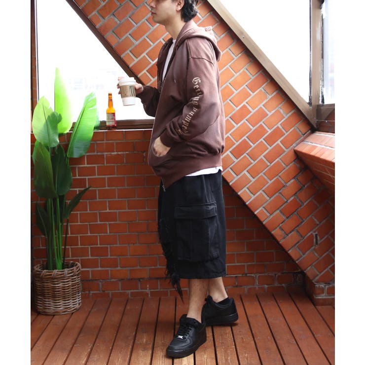 スプレー加工ジップパーカー メンズ グラフィック ヴィンテージ | 8（eight）  | 詳細画像17 