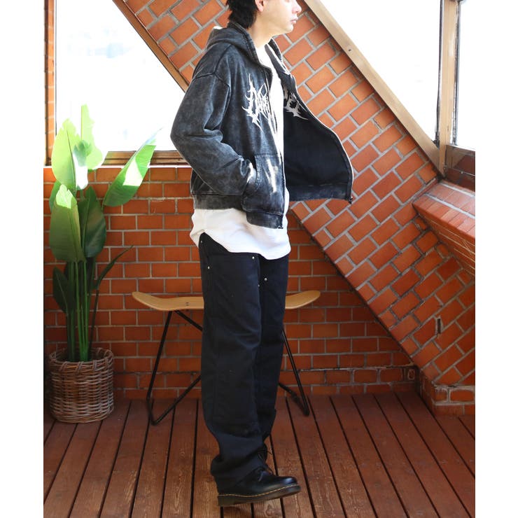 製品加工ロゴジップパーカー メンズ パーカー ショート丈  | 8（eight）  | 詳細画像11 