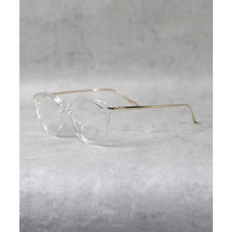 クリアゴールド×クリア | カラーボストンサングラス メンズ レディース 専用ケース付き  | 8（eight） 