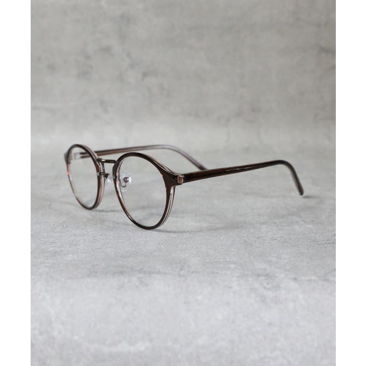 ブラウンエキス/クリア | ボストンサングラス メンズ ブルーライトカット 専用ケース付き  | 8（eight） 