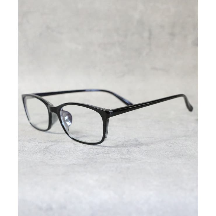 ブラックエキス/クリア | スクエアサングラス メンズ レディース ブルーライトカット ケース付き | 8（eight） 