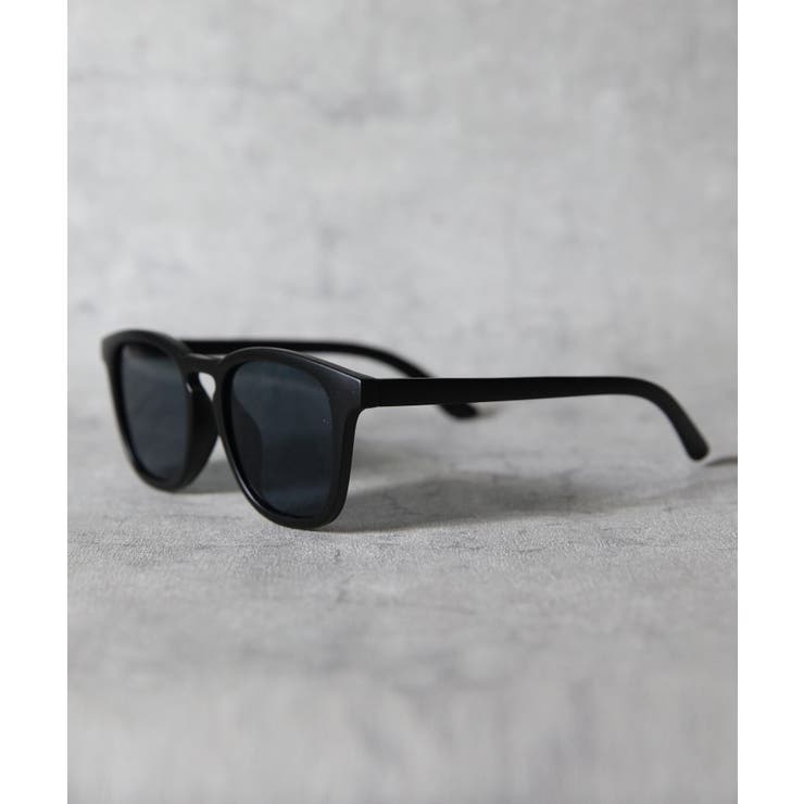 マットブラック×スモーク | ビッグスクエアサングラス メンズ 伊達メガネ 黒ぶち眼鏡 めがね | 8（eight） 