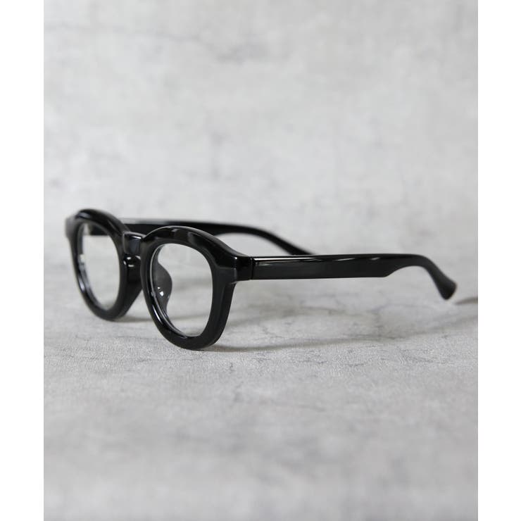 ブラック×クリア | ウェリントンサングラス メンズ レディース 伊達メガネ 極太フレーム | 8（eight） 