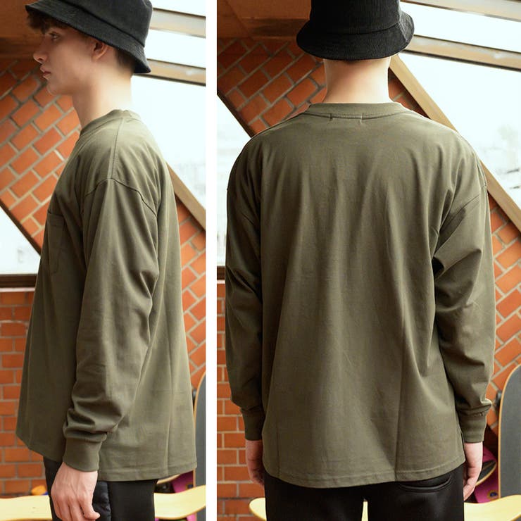 厚手ロングTシャツ メンズ ロンT[品番：EH000005651]｜8
