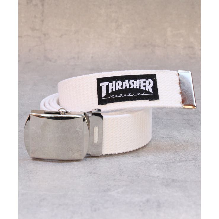 ホワイト | THRASHER GIベルト メンズ レディース ベルト ガチャベルト   | 8（eight） 