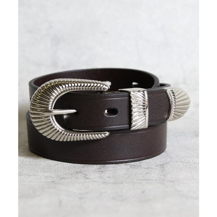 ダークブラウン | ウエスタンベルト メンズ ベルト レザー 革 皮 ナロー 25ｍｍ  | 8（eight） 