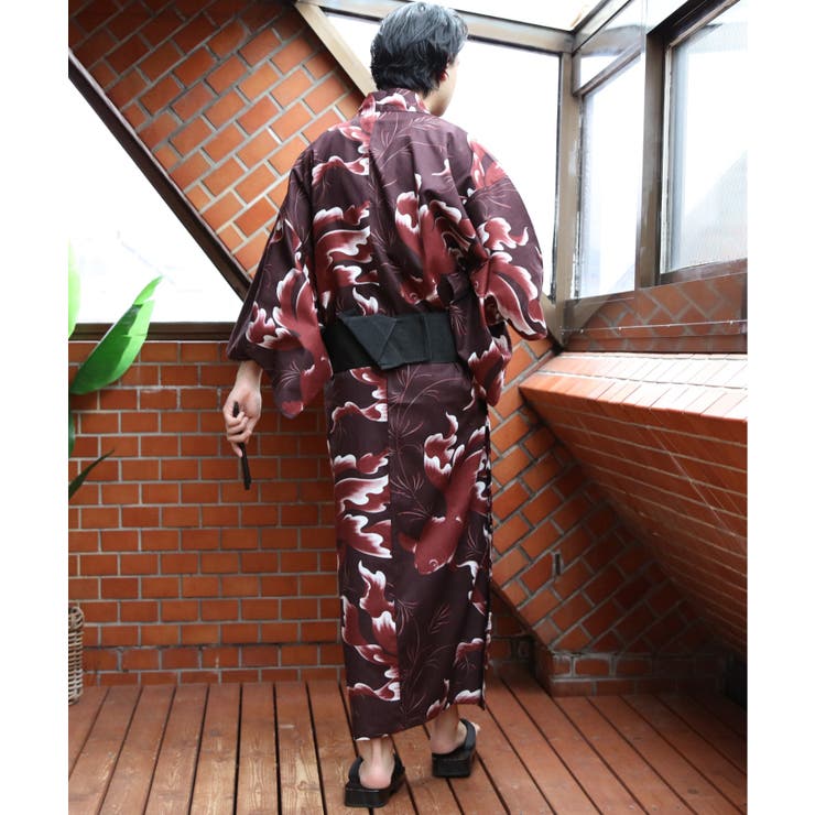 最終価格！歌舞伎柄　高級浴衣2点セット 楽天市場】男浴衣セット 【浴衣+帯+下駄+腰紐】高級綿麻[Ummm
