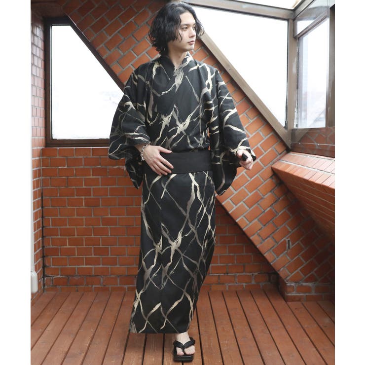 刷毛目格子ブラック | 浴衣 3点セット 浴衣 | 8（eight） 