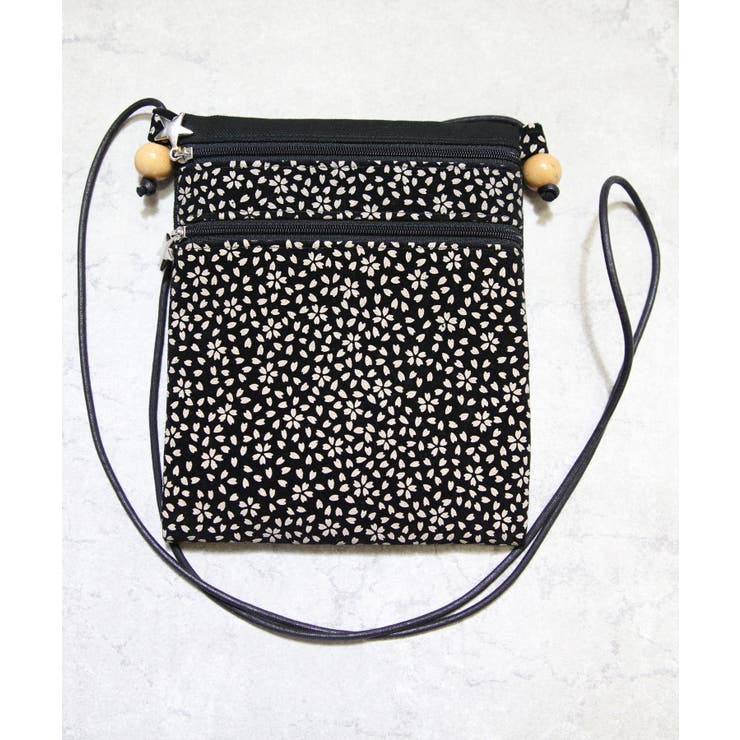 桜小花 | 印伝調 ファスナーポシェット メンズ 信玄袋 浴衣 花火大会に | 8（eight） 