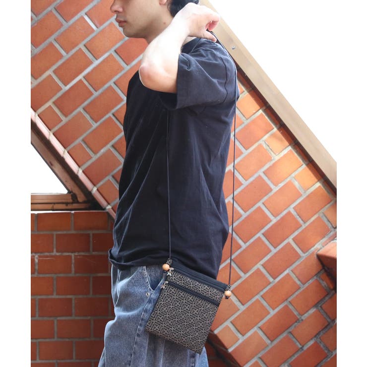 印伝調 ファスナーポシェット メンズ 信玄袋 浴衣 花火大会に | 8（eight）  | 詳細画像3 