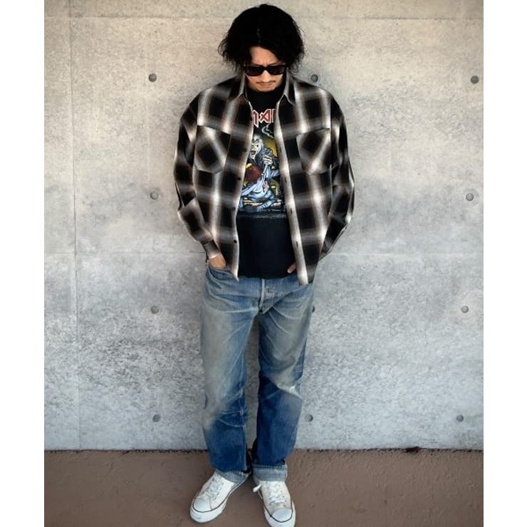 オンブレチェックシャツ メンズ シャツ 長袖 アメカジ ストリート  | 8（eight）  | 詳細画像12 