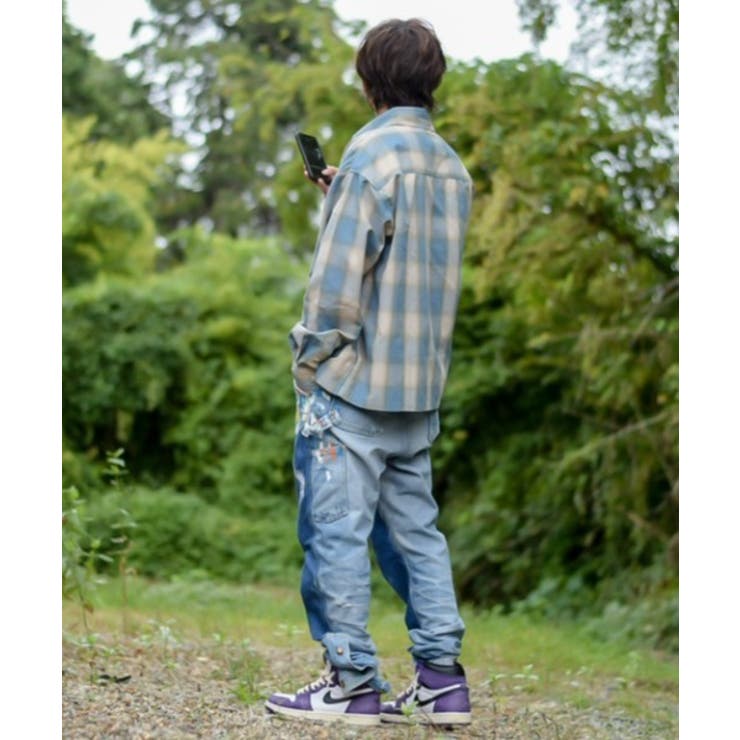 オンブレチェックシャツ メンズ シャツ 長袖 アメカジ ストリート  | 8（eight）  | 詳細画像4 