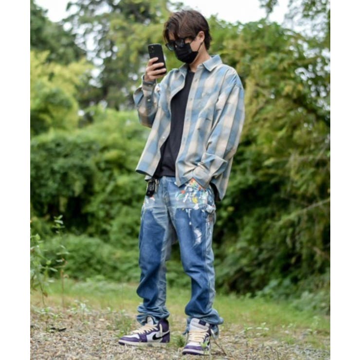 オンブレチェックシャツ メンズ シャツ 長袖 アメカジ ストリート  | 8（eight）  | 詳細画像5 