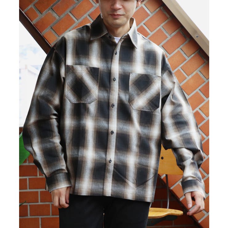 オンブレチェックシャツ メンズ シャツ 長袖 アメカジ ストリート  | 8（eight）  | 詳細画像23 