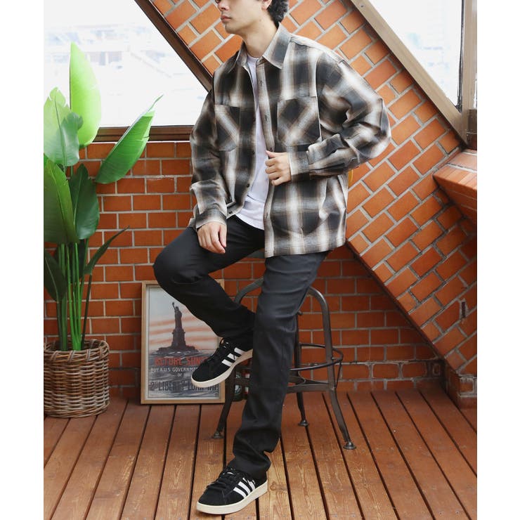 オンブレチェックシャツ メンズ シャツ 長袖 アメカジ ストリート  | 8（eight）  | 詳細画像26 