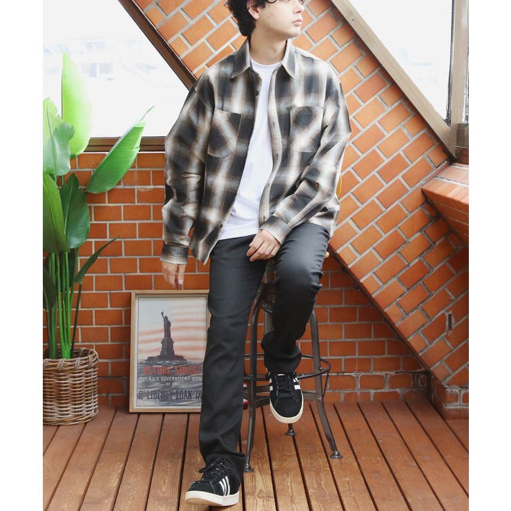 オンブレチェックシャツ メンズ シャツ 長袖 アメカジ ストリート  | 8（eight）  | 詳細画像28 