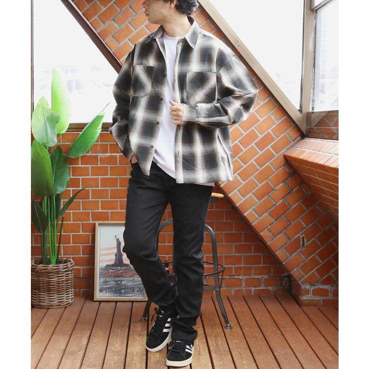 オンブレチェックシャツ メンズ シャツ 長袖 アメカジ ストリート  | 8（eight）  | 詳細画像31 