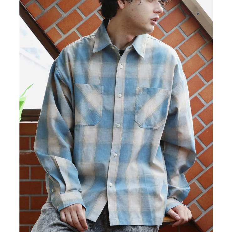 オンブレチェックシャツ メンズ シャツ 長袖 アメカジ ストリート  | 8（eight）  | 詳細画像33 