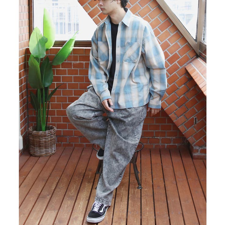 オンブレチェックシャツ メンズ シャツ 長袖 アメカジ ストリート  | 8（eight）  | 詳細画像42 