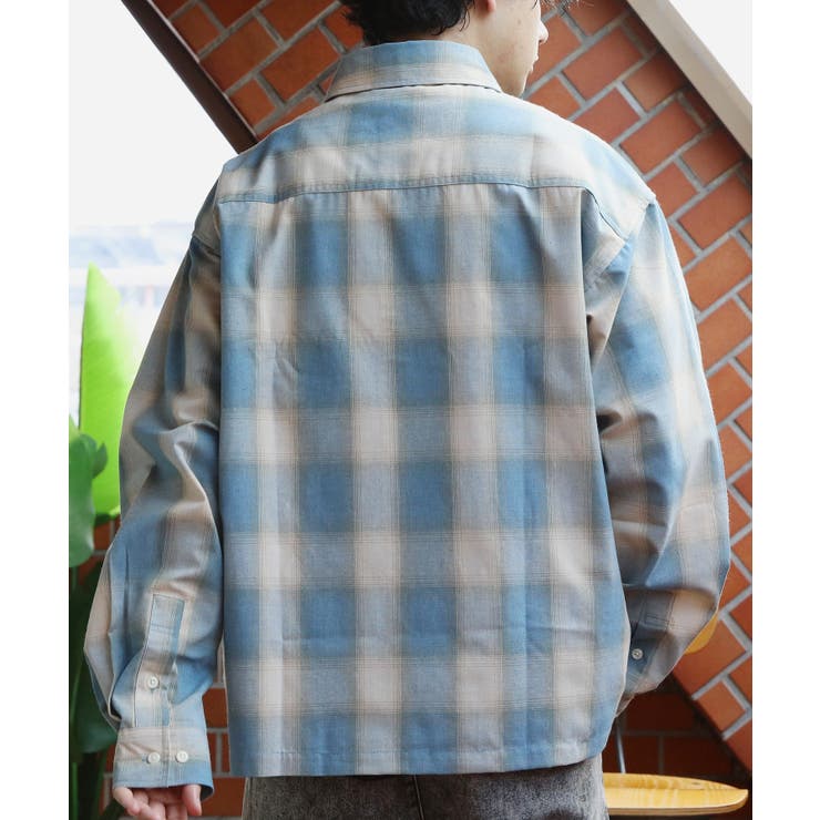 オンブレチェックシャツ メンズ シャツ 長袖 アメカジ ストリート  | 8（eight）  | 詳細画像34 